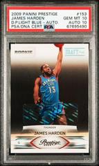 James Harden [Draft Picks Light Blue Autograph] #153 Basketball Cards 2009 Panini Prestige Prices