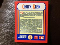 Chuck Klein #50 Baseball Cards 1990 Score Magic Motion Trivia Prices