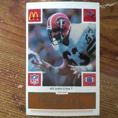 Justin Cross #63 Football Cards 1986 McDonald's Bills Prices