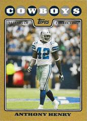 Anthony Henry #251 Football Cards 2008 Topps Prices