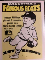Pirates/Deacon Phillippe #14 Baseball Cards 1986 Fleer Baseball's Famous Feats Prices