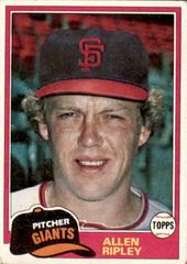 Allen Ripley #144 Baseball Cards 1981 Topps Prices