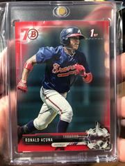 Ronald Acuna [70th Red] #BP127 Baseball Cards 2017 Bowman Prospects Prices