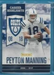 PEYTON MANNING Football Cards 2012 Panini Super Bowl XLVI Career Highlights Prices