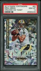 Drew Brees [Cracked Ice Ticket] #82 Football Cards 2014 Panini Contenders Prices