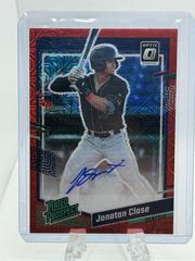 Jonatan Clase [Red Mojo] #RPS-JC Baseball Cards 2023 Panini Donruss Optic Rated Prospect Signatures Prices