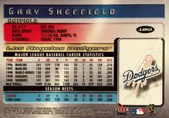 Rear | Gary Sheffield Baseball Cards 2001 Fleer Futures