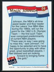 Back Side | Magic Johnson Basketball Cards 1991 Hoops McDonalds