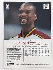 Back | Stacey Augmon Basketball Cards 1993 Skybox Premium