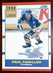 Paul Cavallini Hockey Cards 1990 Score Prices