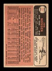 Back | Joe Nossek Baseball Cards 1966 Topps