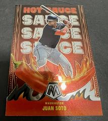 Juan Soto [Orange Fluorescent] Baseball Cards 2022 Panini Mosaic Hot Sauce Prices