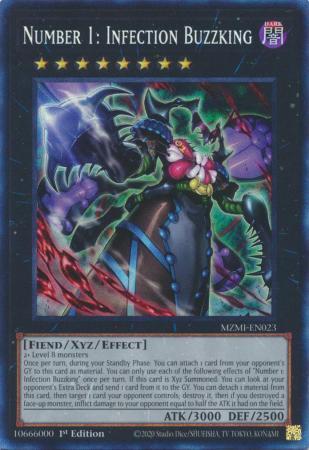 Number 1: Infection Buzzking [Collector's Rare] MZMI-EN023 YuGiOh Maze of Millennia