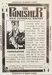 Back | Preparation [Scratch & Sniff] Marvel 1992 Comic Images Punisher Guts & Gunpowder