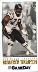 Broderick Thompson #6 Football Cards 1992 Fleer Gameday Prices