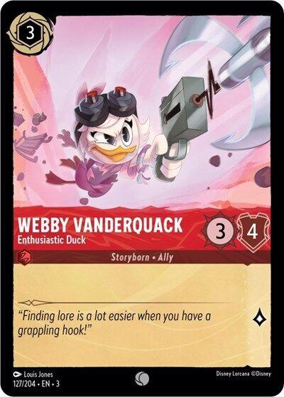 Webby Vanderquack - Enthusiastic Duck [Foil] #127 Lorcana Into the Inklands