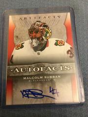Malcolm Subban Hockey Cards 2021 Upper Deck Artifacts Auto Facts Prices