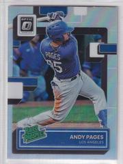 Andy Pages [Silver] #RP-10 Baseball Cards 2022 Panini Donruss Rated Prospects Prices