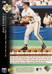 Rear | Jon Lieber Baseball Cards 1995 Upper Deck