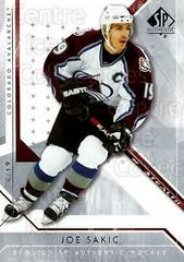 Joe Sakic Hockey Cards 2006 SP Authentic Prices