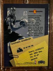 Back | Stephon Marbury Basketball Cards 1997 Fleer Thrill Seekers