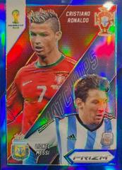 Cristiano Ronaldo, Lionel Messi [Blue Prizm] #19 Soccer Cards 2014 Panini Prizm World Cup Matchups Prices