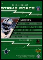 Back Of Card | Emmitt Smith Football Cards 1999 Upper Deck Strike Force