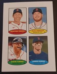 Masataka Yoshida, Alex Verdugo, Justin Turner, Jarren Duran Baseball Cards 2023 Topps Heritage 1974 Stamps High Number Prices