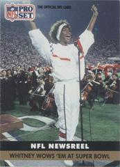Whitney Houston #350 Football Cards 1991 Pro Set Prices