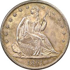 1861 O [PROOF] Coins Seated Liberty Half Dollar Prices