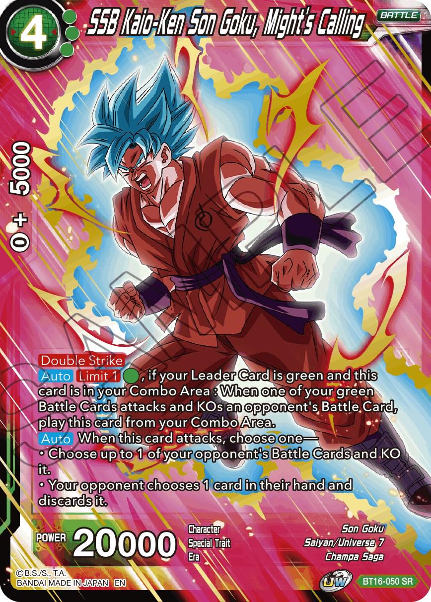 SSB Kaio-Ken Son Goku, Might's Calling BT16-050 Dragon Ball Super Realm of the Gods