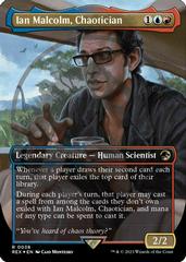 Ian Malcolm, Chaotician [Borderless Emblem] #38 Magic Jurassic World Prices