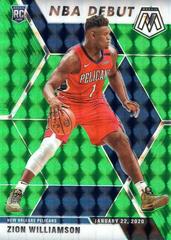 Zion Williamson [Green Mosaic] Basketball Cards 2019 Panini Mosaic Prices