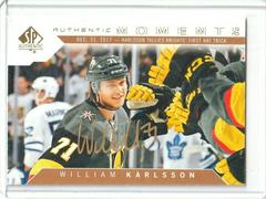 William Karlsson [Autograph Limited] #101 Hockey Cards 2018 SP Authentic Prices
