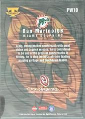 Back Of Card | Dan Marino Football Cards 1999 Collector's Edge Triumph Pack Warrior