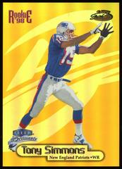 Tony Simmons [24 Karat Gold] #132TG Football Cards 1998 Fleer Brilliants Prices