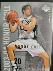 Emanuel Ginobili #78 Basketball Cards 2003 Upper Deck Honor Roll Prices