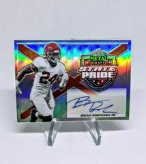 Brian Robinson Jr. [Prismatic Silver] Football Cards 2022 Leaf Metal Draft State Pride Prices
