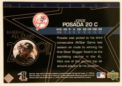 Rear | Jorge Posada Baseball Cards 2003 Upper Deck 40 Man