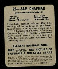 Back | Sam Chapman Baseball Cards 1948 Leaf