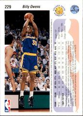 Text Hologram | Billy Owens [Text Hologram] Basketball Cards 1992 Upper Deck