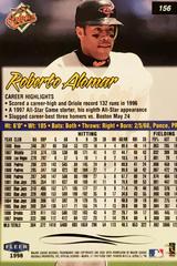 Rear | Roberto Alomar Baseball Cards 1998 Ultra
