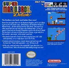 Rear | Super Mario Bros Deluxe GameBoy Color