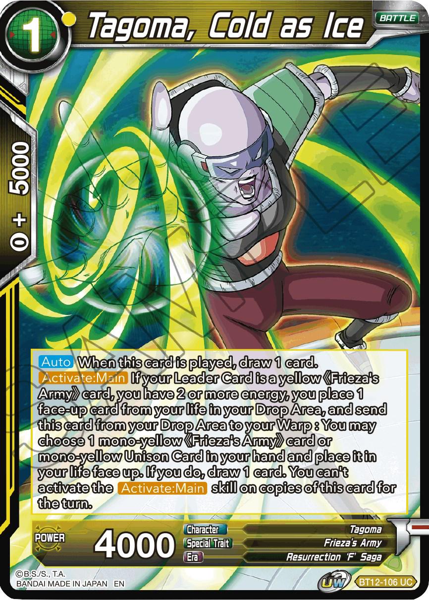 Tagoma, Cold as Ice BT12-106 Dragon Ball Super Vicious Rejuvenation