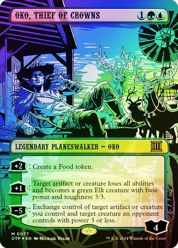 Oko [Foil] #77 Magic Outlaws of Thunder Junction Breaking News