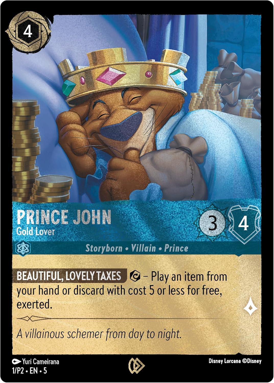 Prince John - Gold Lover #1 Lorcana Promo