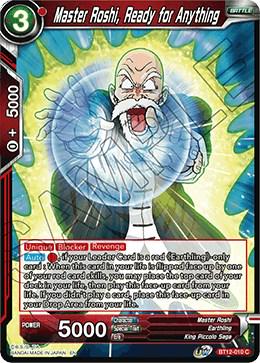 Master Roshi, Ready for Anything BT12-010 Dragon Ball Super Vicious Rejuvenation