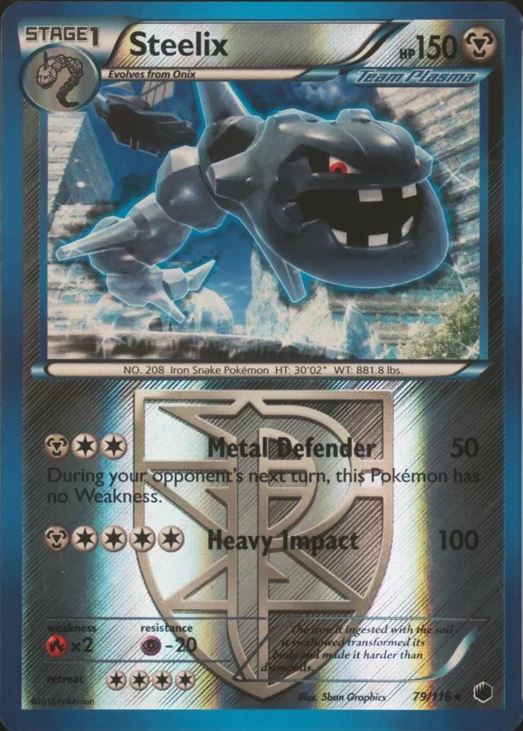 Steelix [Reverse Holo] #79 Pokemon Plasma Freeze