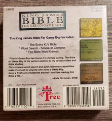 Back Of Box  | King James Bible GameBoy