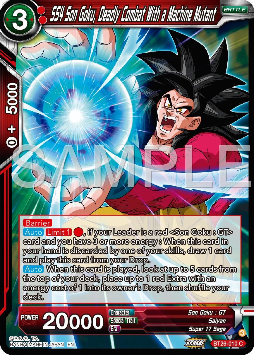 SS4 5on Goku, Deadly Combat With a Machine Mutant BT26-010 Dragon Ball Super Ultimate Advent